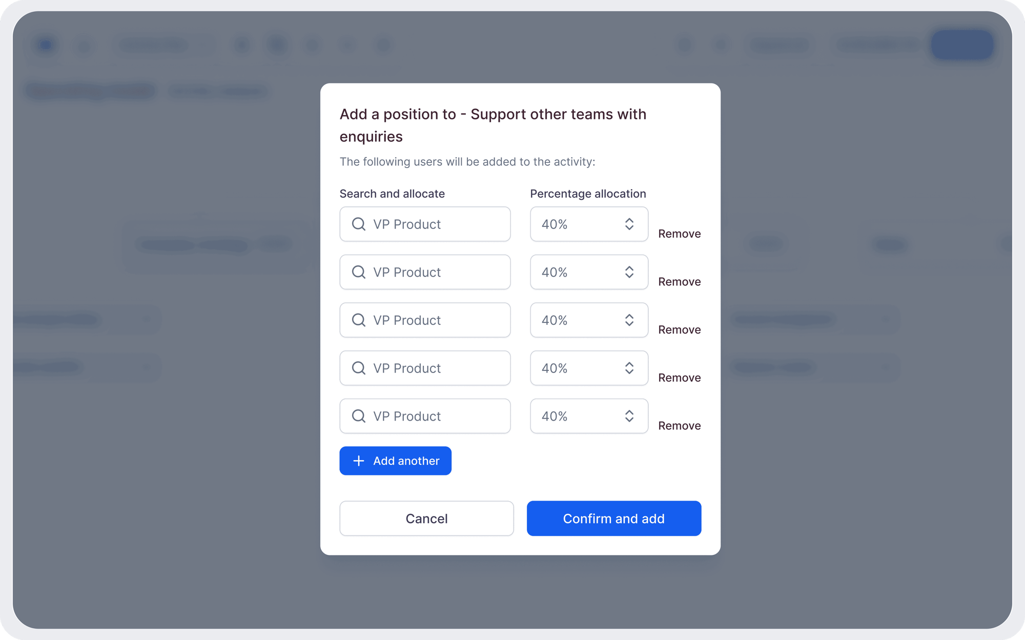 Allocate roles to activities with Agentnoon's organizational design software