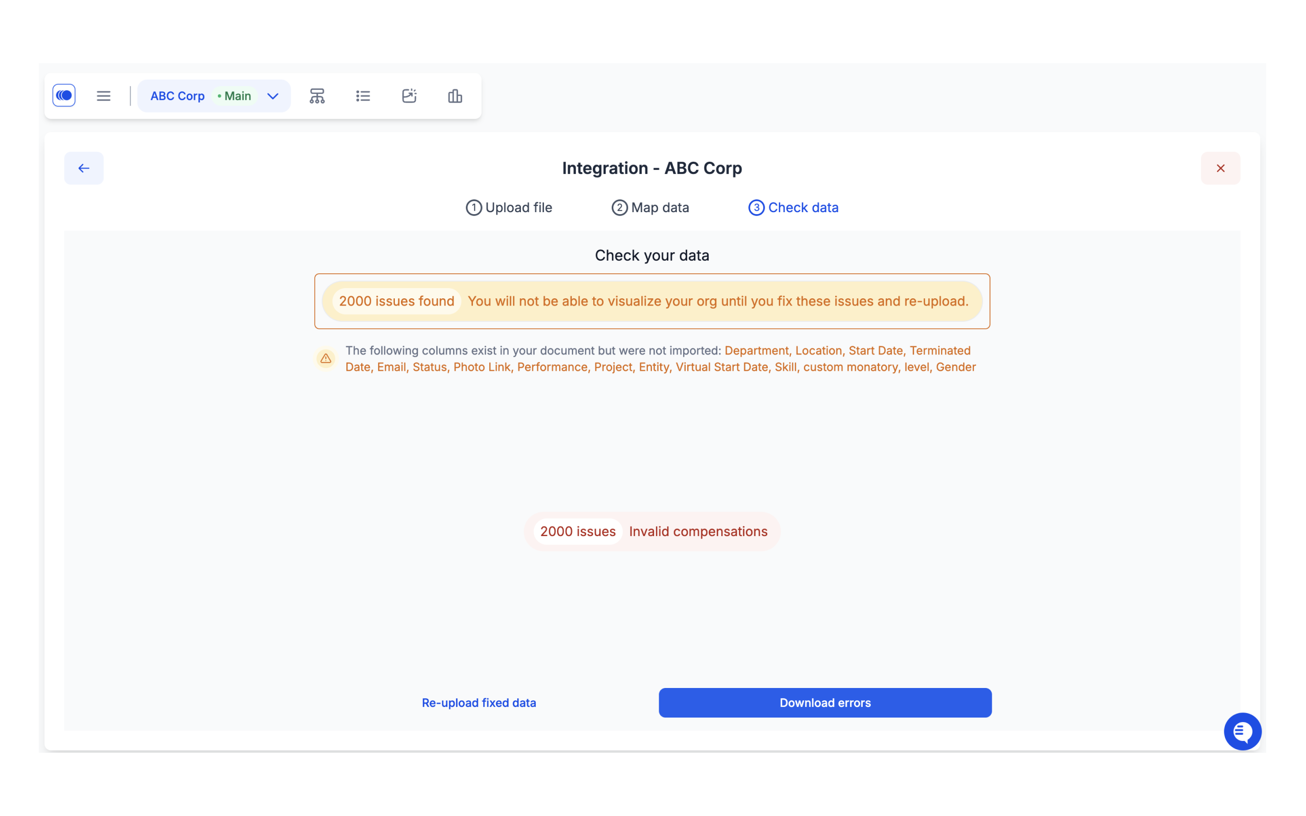 Agentnoon Organization Data Checkup