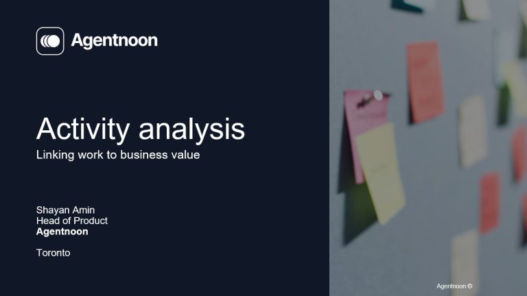 Activity Analysis - Agentnoon Solution brief